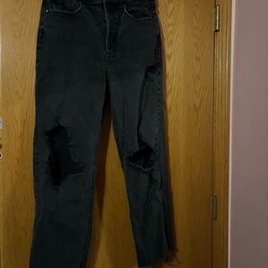 Black Distressed Women's Jeans